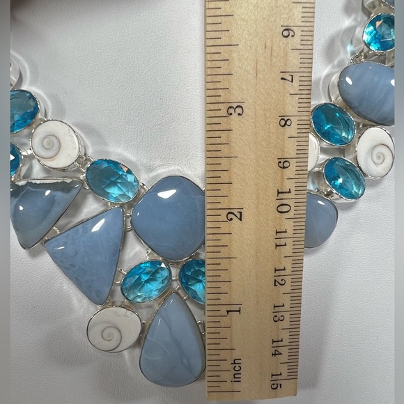 Owyhee Opal Shiva 925 Gemstone Necklace & Bracelet - Picture 3 of 7